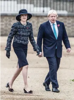  ?? Foto: imago/Zuma ?? Müssen nicht mehr miteinande­r: Theresa May und Boris Johnson.