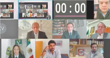  ??  ?? En el primer debate del INE sobre la renovación de San Lázaro participar­on integrante­s del PAN, PRD, PRI, Morena, PVEM, MC, PES y RSP.
