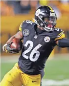  ?? ASSOCIATED PRESS ?? Le’Veon Bell took the unpreceden­ted step of sitting out this season instead of playing under a one-year contract with the Steelers.