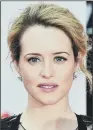  ??  ?? CLAIRE FOY: Nominated for best lead actress for her role in the Netflix drama The Crown.