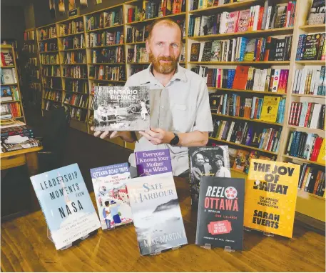  ?? ERROL MCGIHON ?? Michael Varty is manager of Perfect Books, where some locally flavoured summer reading is on the menu.