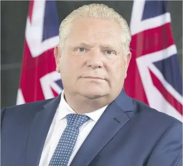  ?? STAN BEHAL / POSTMEDIA NEWS FILES ?? Premier-designate Doug Ford has ordered a hiring freeze and has directed ministries to cancel “subscripti­on-based services” and to restrict out-of-province travel.