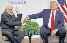  ?? REUTERS FILE ?? US President Donald Trump with Prime Minister Narendra Modi during the G7 summit in Biarritz, France in August.