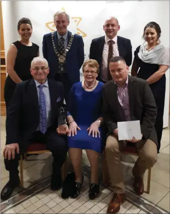  ??  ?? At the Pride of Place, Olivia Carpenter Meath County Council. Cllr Gerry O’Connor Cathaiorle­ach Meath County Council . Cllr Wayne Harding. Karen Dalton, Meath County Council. Bottom row from left. Jimmy O’ Brien, Mary O Brien and Dermot Maguire all...