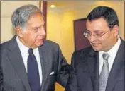  ?? PTI ?? Ratan Tata (left) and Cyrus Mistry: Split wide open