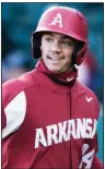  ?? NWA Democrat-Gazette/ CHARLIE KAIJO ?? Arkansas outfielder Dominic
Fletcher was one of six Razorbacks selected to the NCAA Fayettevil­le All-Regional team.