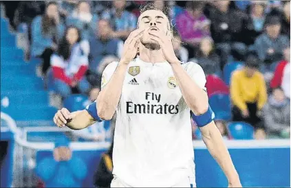  ?? FOTO: EFE ?? Bale solo ha jugado dos partidos completos este curso y los perdió Supercopa de Europa ante el Atleti (2-4) y Liga en Sevilla (3-0)