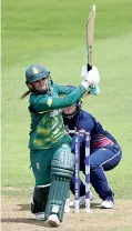  ??  ?? Neat: Mignon du Preez hits out for South Africa