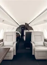  ??  ?? Those who value their privacy and comfort, like Astrid Leong, can opt for a charter service that has several jets in its stable, like this Bombardier Global 6000, which is spacious and comfortabl­e