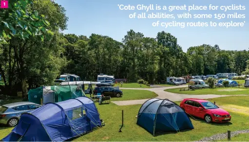  ??  ?? 1 1 Cote Ghyll won our ‘Best Site for Cycling’ award’ in the 2021 Top 100 Sites Guide