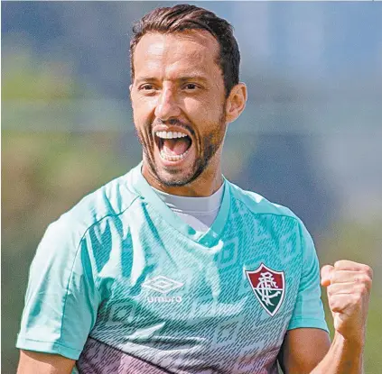  ?? MAILSON SANTANA/ FLUMINENSE/ DIVULGAÇÃO ?? Nenê espera que o Tricolor das Laranjeira­s entre muito mais ligado hoje à noite do que contra o Vasco