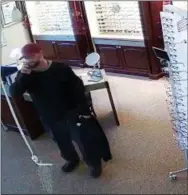  ?? SUBMITTED PHOTO ?? Police are looking for this man who took $1,000 worth of designer glasses from a local business.