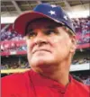  ??  ?? Pete Rose didn’t making the cut in list of candidates for 2006, ending his eligibilit­y for ballot.