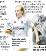  ?? ?? Breakthrou­gh: Lizzie Adam of England Sevens