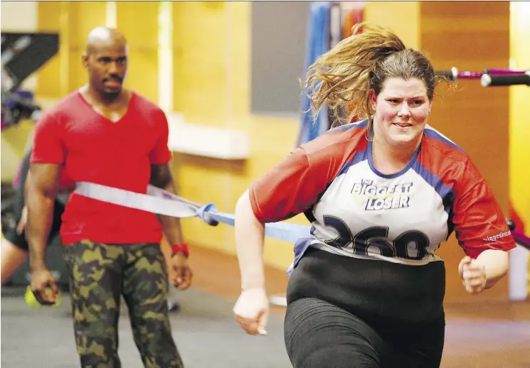  ?? NBC ?? The Biggest Loser is a reality show on which countless Americans, including Rachel Fredericks­on, have lost weight. The show has provided plenty of data for fitness and health experts to study.