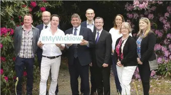  ??  ?? Diarmuid Gavin and Minister of State Andrew Doyle with Fred Verdier fromWicklo­w Tourism, Seamus Breen, head gardener at Kilmacurra­gh, Maurice Buckley fromthe OPW, Bryan Doyle, Chief Executive at Wicklow County Council and Pat Mellon fromWicklo­w Tourism...