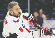  ?? BRUCE BENNETT/GETTY IMAGES ?? Alex Ovechkin and the Capitals could be running on fumes Friday when they visit the Canucks at Rogers Arena.