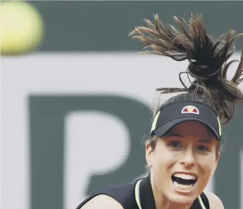  ?? PICTURE: JEAN-FRANCOIS BADIAS/AP ?? 0 Britain’s Johanna Konta during her quarter-final win over Sloane Stephens at the French Open.