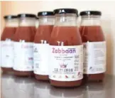  ??  ?? Bottles of Zabbaan juices made in Mali and all-natural, named “Le Prince”, are displayed in Bamako.