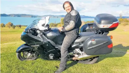  ?? Photo / Supplied ?? Red Knights Northland ride captain Patrick Scelly on his Honda Blackbird.