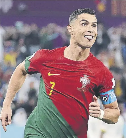  ?? Foto: getty ?? Cristiano Ronaldo, a un gol de Eusebio en los Mundiales Si marca otro, igualará el registro récord del legendario jugador con su país