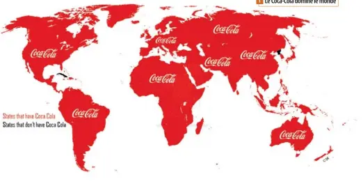  ??  ?? 1 Le Coca-Cola domine le monde