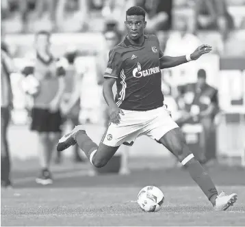  ?? CHRISTOF KOEPSEL, BONGARTS/ GETTY IMAGES ?? Haji Wright hopes to get playing time with Schalke’s senior team in the German Bundesliga next season.