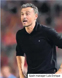  ??  ?? Spain manager Luis Enrique