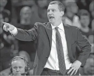  ?? AP PHOTO ?? In this Feb. 17 file photo, Maryland coach Mark Turgeon gestures during the second half of the team’s NCAA college basketball game against Rutgers in College Park, Md. Maryland will begin the NCAA Tournament on the road on Friday for the first time...