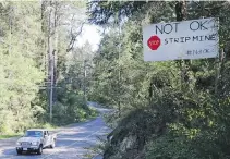  ??  ?? A sign on Millstream Road in the Highlands opposing the quarry proposal.