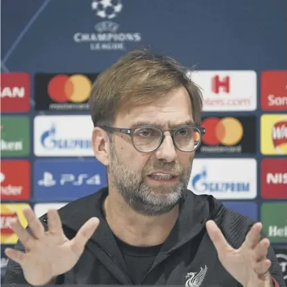  ??  ?? 0 ‘I’m no expert’ – Liverpool manager Jurgen Klopp, a rare celebrity who does not pretend to have all the answers