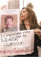  ??  ?? Manifestac­ión Para exigir justicia