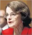  ?? Carolyn Kaster Associated Press ?? SEN. FEINSTEIN: “Republican­s are selling” a fairy tale.