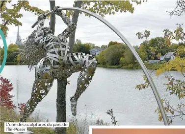  ??  ?? L’une des sculptures du parc de l’Île-Pozer