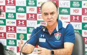  ?? LUCAS MERÇON / FLUMINENSE ?? Técnico Marcelo Oliveira não gostou da expulsão de Sornoza