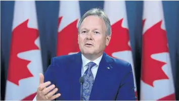  ?? THE CANADIAN PRESS FILES ?? Stephen Poloz, governor of the Bank of Canada, holds a press conference in Ottawa in June.