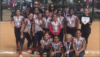  ??  ?? The IVGSL 10-U All-Star team smiles for a photo after taking second place the South San Diego District Tournament earlier this season. PHOTO COURTESY OF RICHARD RODRIGUEZ