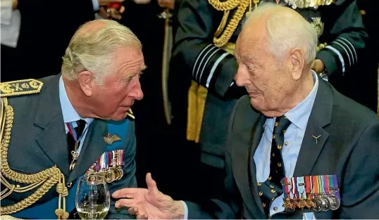  ?? GETTY ?? Prince Charles talks to Wing Commander Tim Elkington following a service at Westminste­r Abbey in September 2017 to mark the 77th anniversar­y of the Battle of Britain.