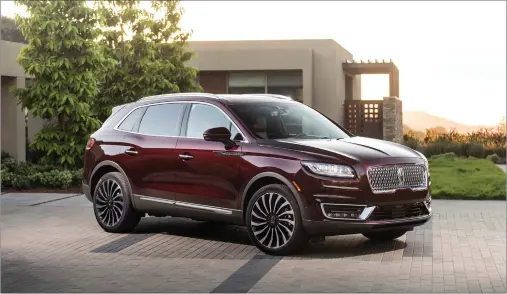  ?? JAMES LIPMAN ?? The Lincoln Motor Company’s 2019 Lincoln Nautilus (replaces the current MKX), is a midsize luxury SUV delivering a powerful turbocharg­ed engine range and a suite of advanced technologi­es designed to give drivers greater confidence on the road.