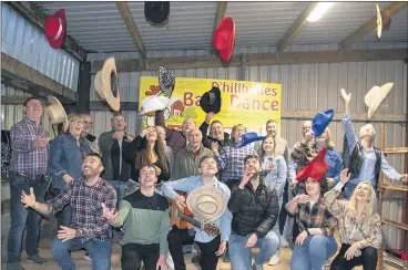  ?? ?? Committee members with The Fogues, looking forward to this year’s Barn Dance on Sunday, June 10th.