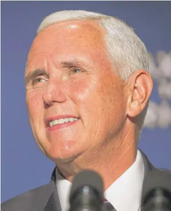  ?? ASHLEE REZIN/SUN-TIMES ?? Vice President Mike Pence