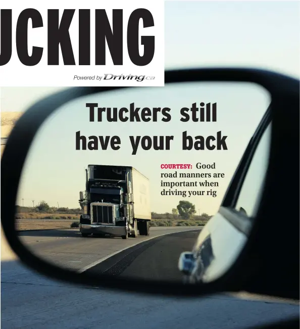  ?? — FOTOLIA FILES ?? Most old-time truckers choose to stay in the inside lane and keep a helpful eye out for each other while on the highway.