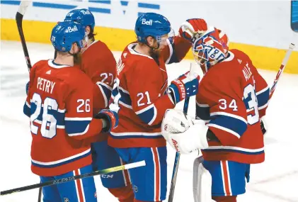  ?? PAUL CHIASSON LA PRESSE CANADIENNE ?? Le Tricolore possède à nouveau six points d’avance sur les Flames au quatrième rang de la section Nord