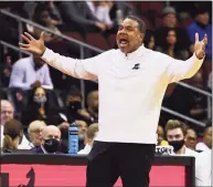  ?? Rich Schultz / Getty Images ?? Providence coach Ed Cooley reacts to a play against Northweste­rn on Nov. 22. UConn will begin Big East play Saturday against the Friars.