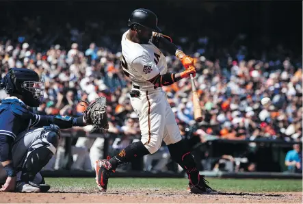  ?? JASON O. WATSON/GETTY IMAGES ?? Andrew McCutchen of the San Francisco Giants says with technology playing a bigger role in charting opponents, players are denied a chance to showcase their abilities in front of an on-site advance scout, but he also understand­s the advantages tech...