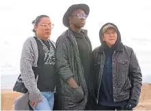  ?? JOHNNIE INGRAM/HBO ?? Lady Shug, left, and Bob the Drag Queen, center, are pictured in February when the HBO series “We’re Here” filmed in Shiprock.