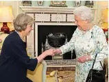  ??  ?? Warm: Theresa May and the Queen at an earlier meeting at the Palace