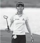  ?? LYNNE SLADKY/AP ?? Lydia Ko took the first-round CME Group Tour Championsh­ip lead with a 65 Thursday.