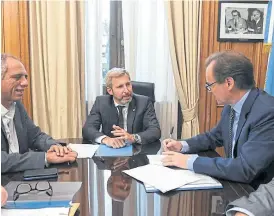  ?? Na ?? Caldarelli, Frigerio y Bordet, en la Casa Rosada