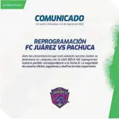  ?? ?? FC Juárez y la Liga MX decidieron reprograma­r el choque contra los Tuzos.
